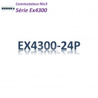 Juniper EX4300 Switch 24G_4QSFP+_PoE+(550w)_AFO_1slot