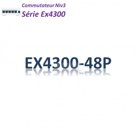 Juniper EX4300 Switch 48G_4QSFP+_PoE+(900w)_AFO_1slot